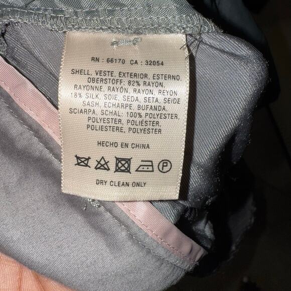 Elevenses Anthropologie Chic Velvet Ankle Trouser Pants in Grey Size 6 - Picture 11 of 12